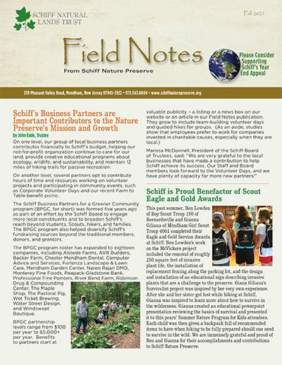 Schiff Nature Preserve Newsletter